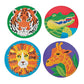 Fun Express Extreme Safari Mosaic Kit - VBS Vacation Bible School Supplies/Decor - Educational and Learning Activities for Kids - 4 Pieces