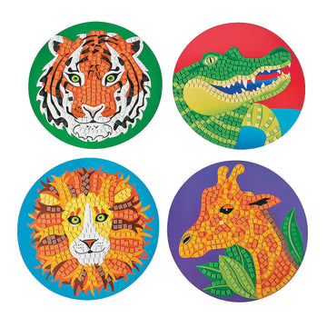 Fun Express Extreme Safari Mosaic Kit - VBS Vacation Bible School Supplies/Decor - Educational and Learning Activities for Kids - 4 Pieces