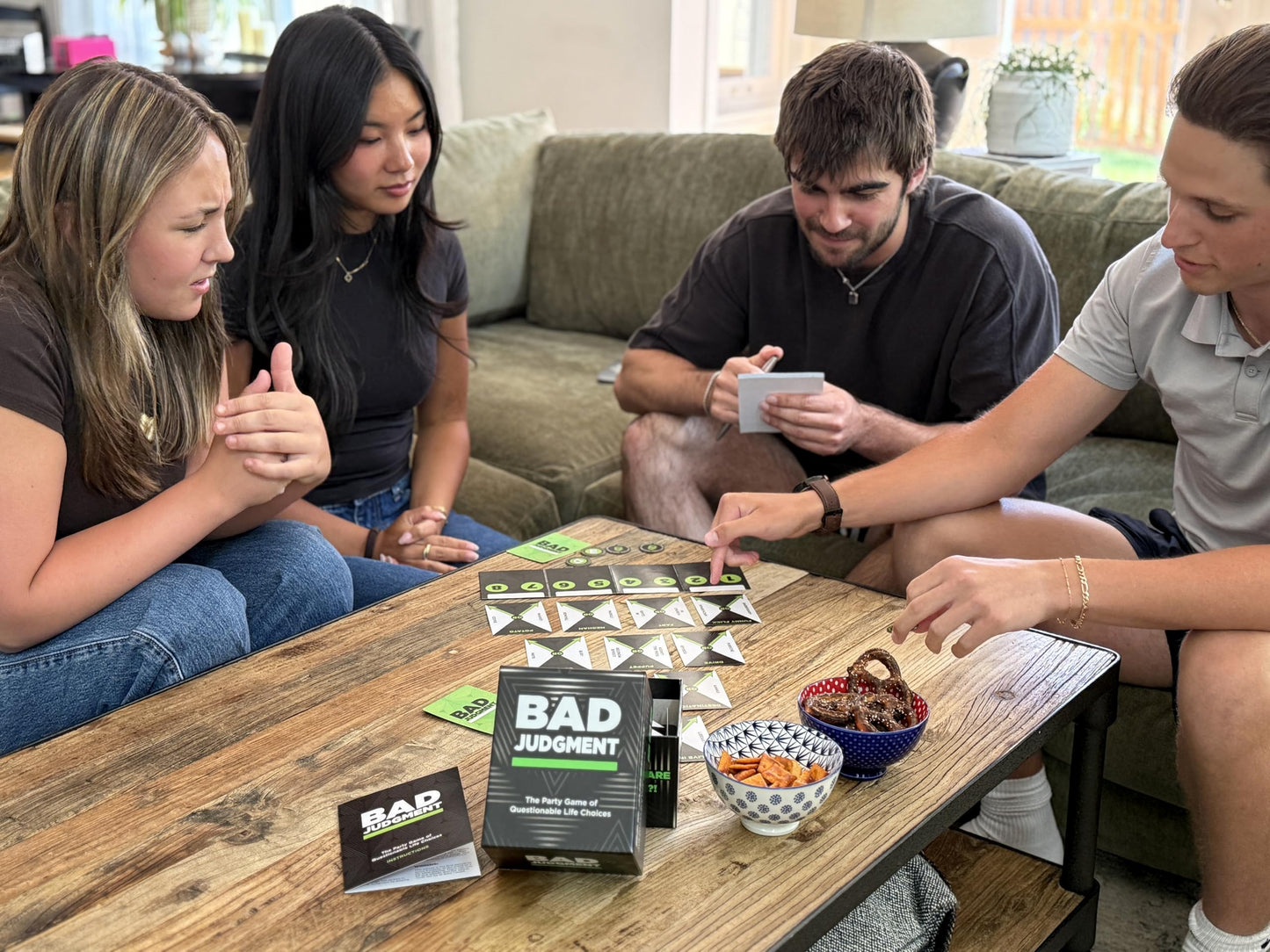 BAD JUDGMENT Party Game - Adult Card Game for Friends & Game Night | Funny Conversation & Icebreaker Board Game for Parties, Pregames, Social