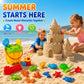 23 PCS Silicone Beach Sand Toys Including Sand Bucket, Pail, Shovel & Molds