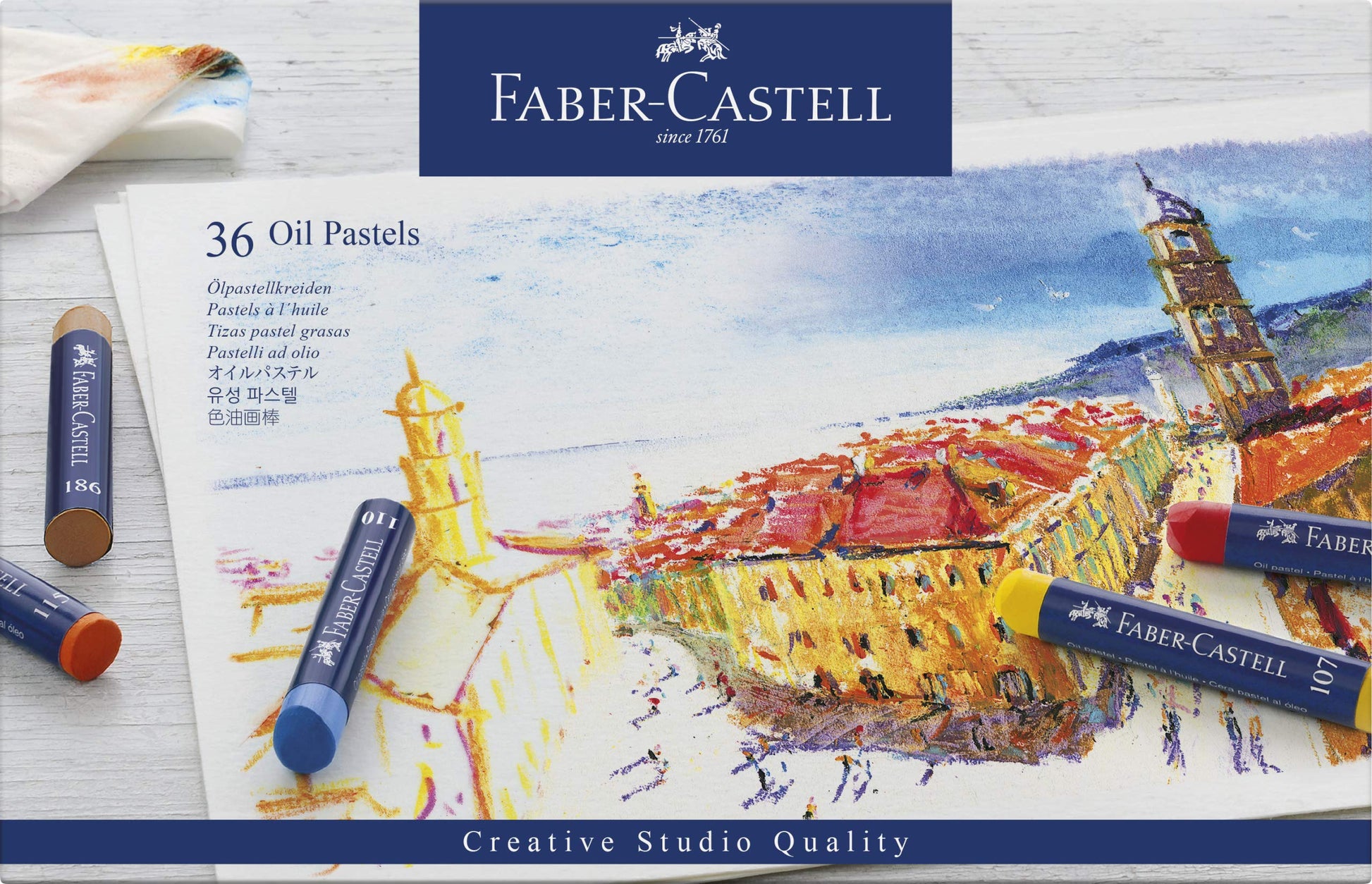 Faber-Castell Oil/Pastel Chalk Pack of 36, Multicoloured, 36 stück (1er Pack)