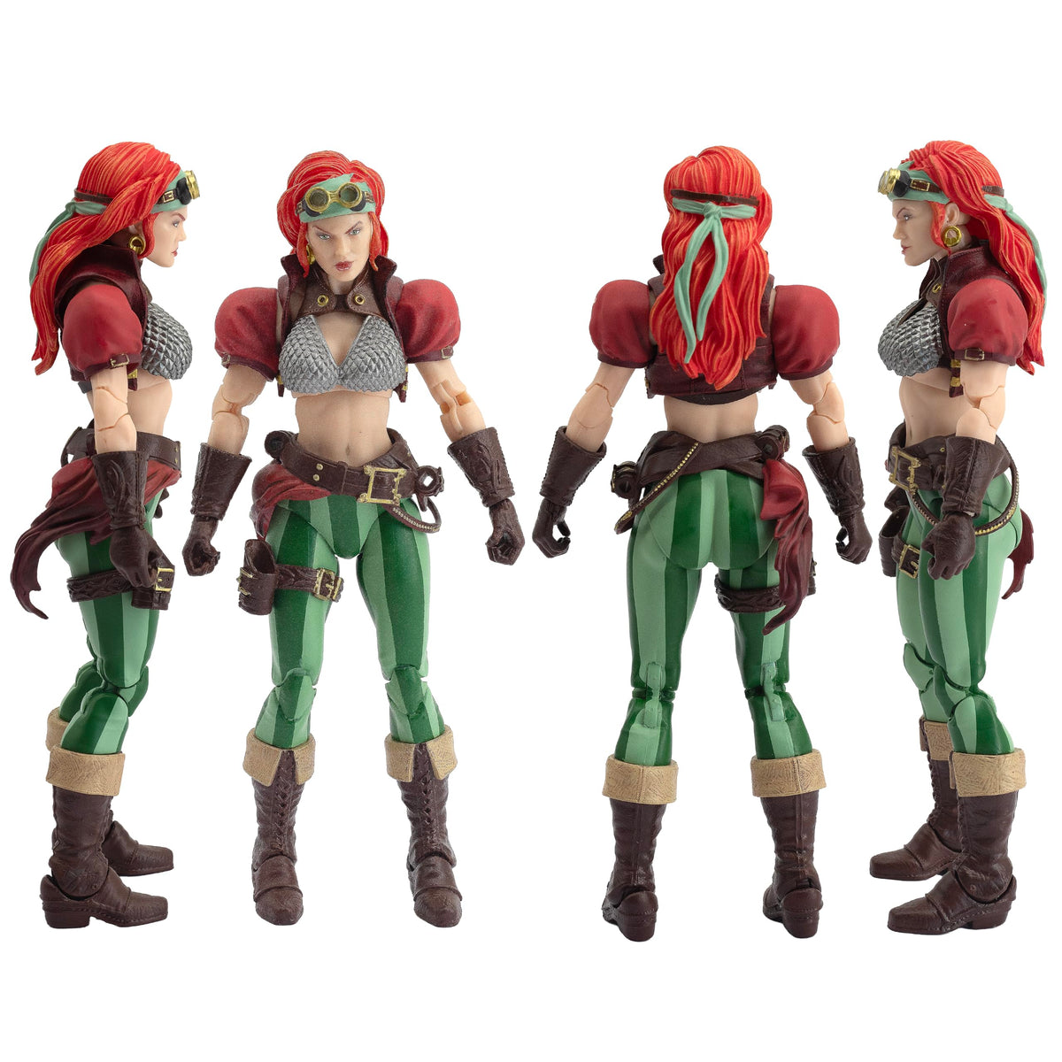 Boss Fight Studio Epic H.A.C.K.S. Red Sonja Steam Punk Action Figure - Highly Articulated Collectible, Customizable Figurine with Complete Accessories