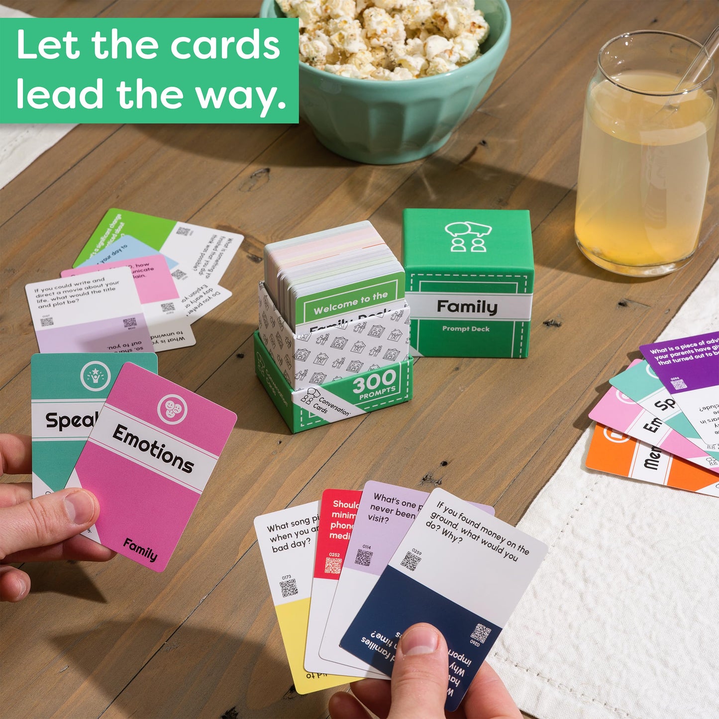 Conversation Cards Family Pack | 300 Open-Ended Questions and Conversation Starters | Cards to Ignite Deeper Connections | A Great Gift for Families