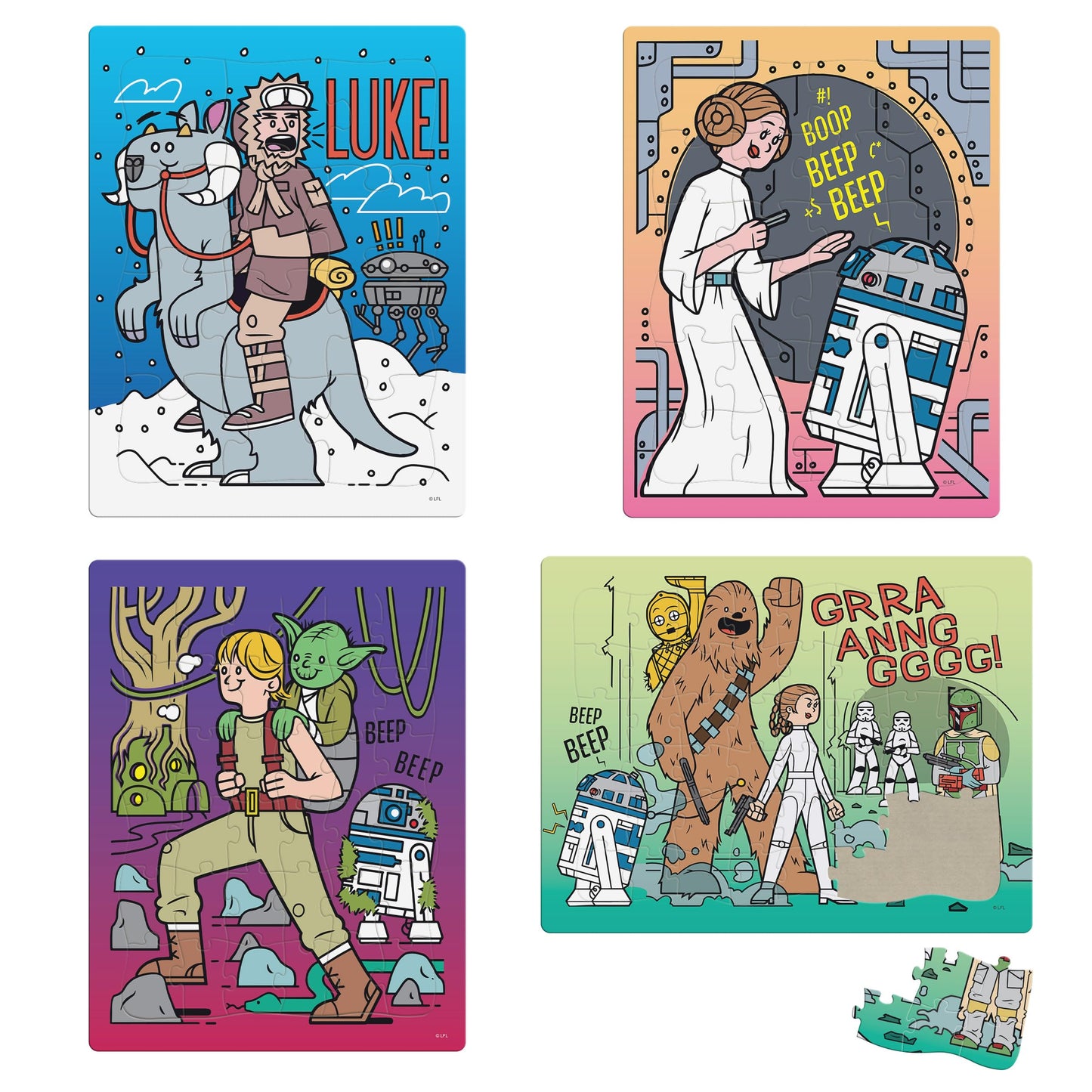 Buffalo Games - Star Wars™ - 4 Pack, 12-48 Piece Puzzles for Kids Ages 4+