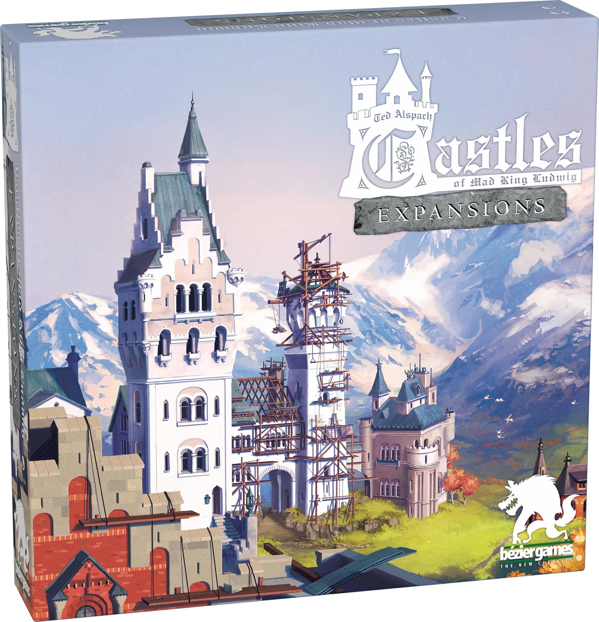 Castles of Mad King Ludwig Expansions - Massive Modular Add-On with Renovations, Secret Passages, Moats, Towers, Royal Decrees, Swan Tokens & 5th