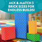 NATIONAL GEOGRAPHIC Kids Jumbo Cardboard Building Blocks - 40 Heavy-Duty Bricks in 3 Sizes, Build & Learn with Game Spinner & Activity Cards for Kids