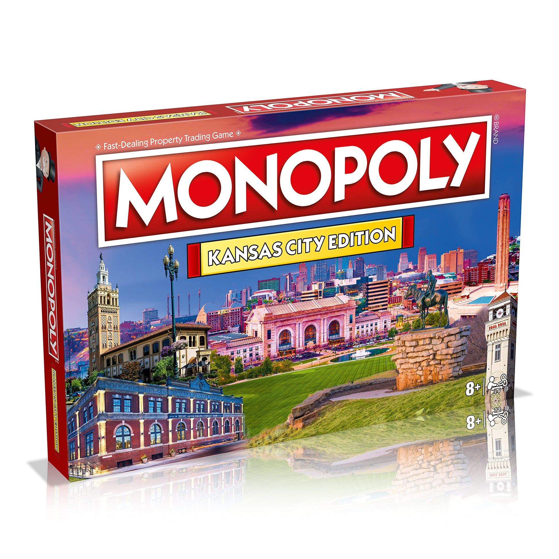 Monopoly Board Game Kansas City Edition: 2-6 Players Family Board Games for Kids and Adults, Board Games for Kids 8 and up, for Kids and Adults, Ideal