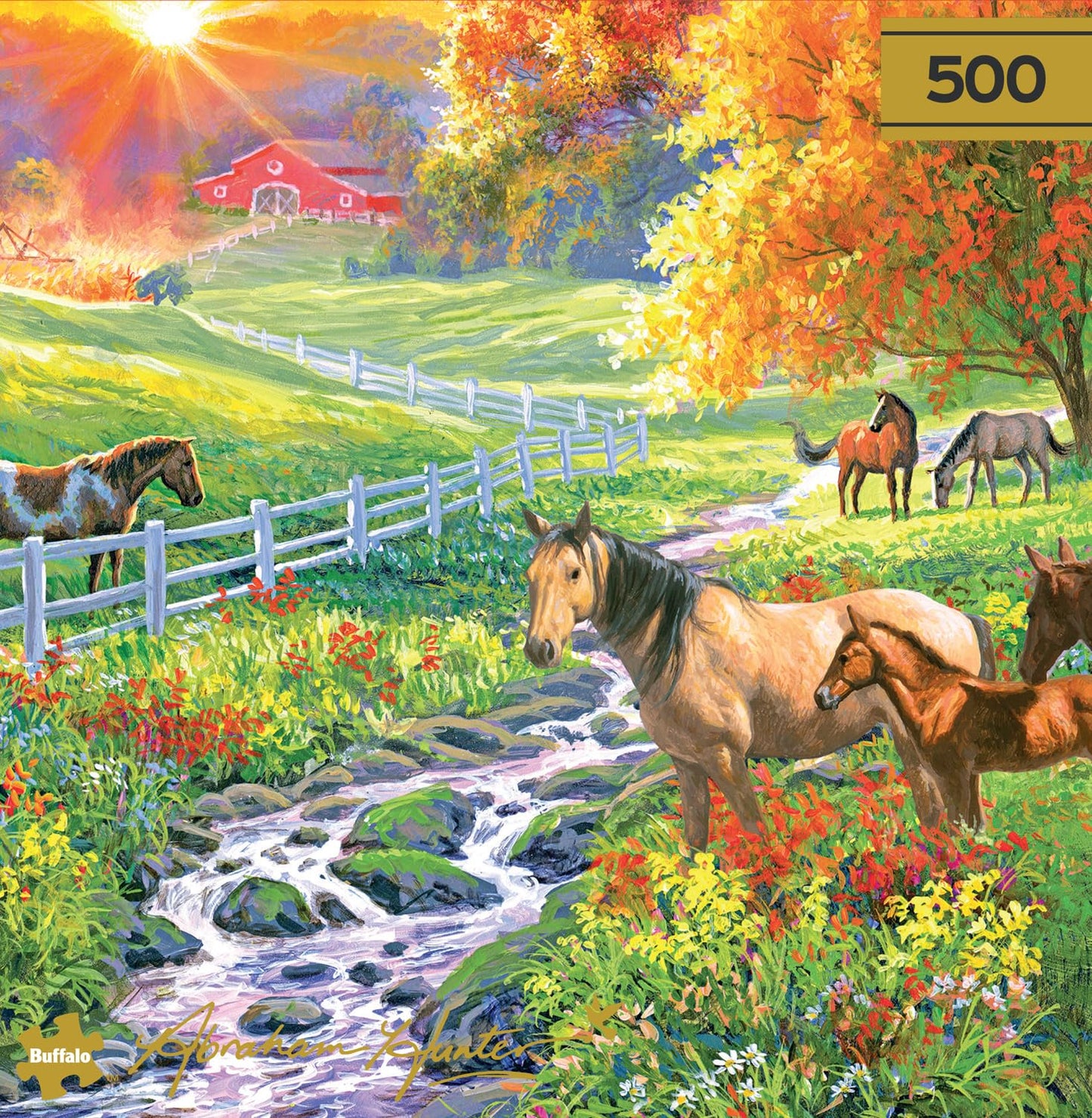 Buffalo Games - September Pasture Horses - 500 Piece Jigsaw Puzzle