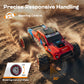 Vroomix 1:16 4WD RC Car, Red Remote Control Light Hobby Racing Monster Truck Toy Gift for Kids, 3 Driving Modes, Up to 28 Mph, 35 Mins, 110 Ft Range