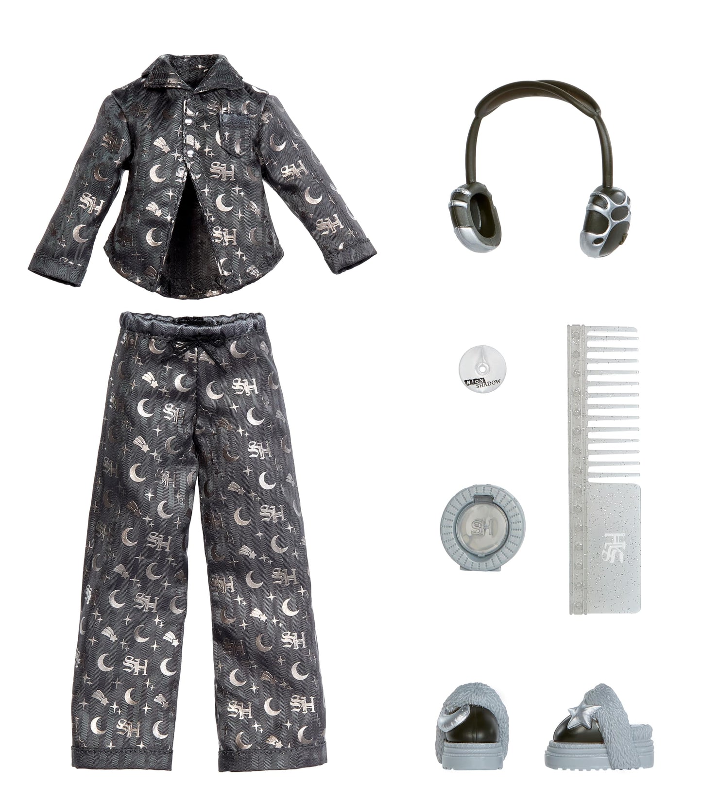 Rainbow High Shadow High Girl's Night Luna Madison - Grayscale 11" Fashion Doll. Grey Hair. Grey Outfit. Girl's Night Accessories and Comb.