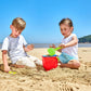 Hape Beach Basics Sand Toy Set Including Bucket Sifter, Rake, and Shovel Toys| Sand Toy Playset for Toddlers 18M+