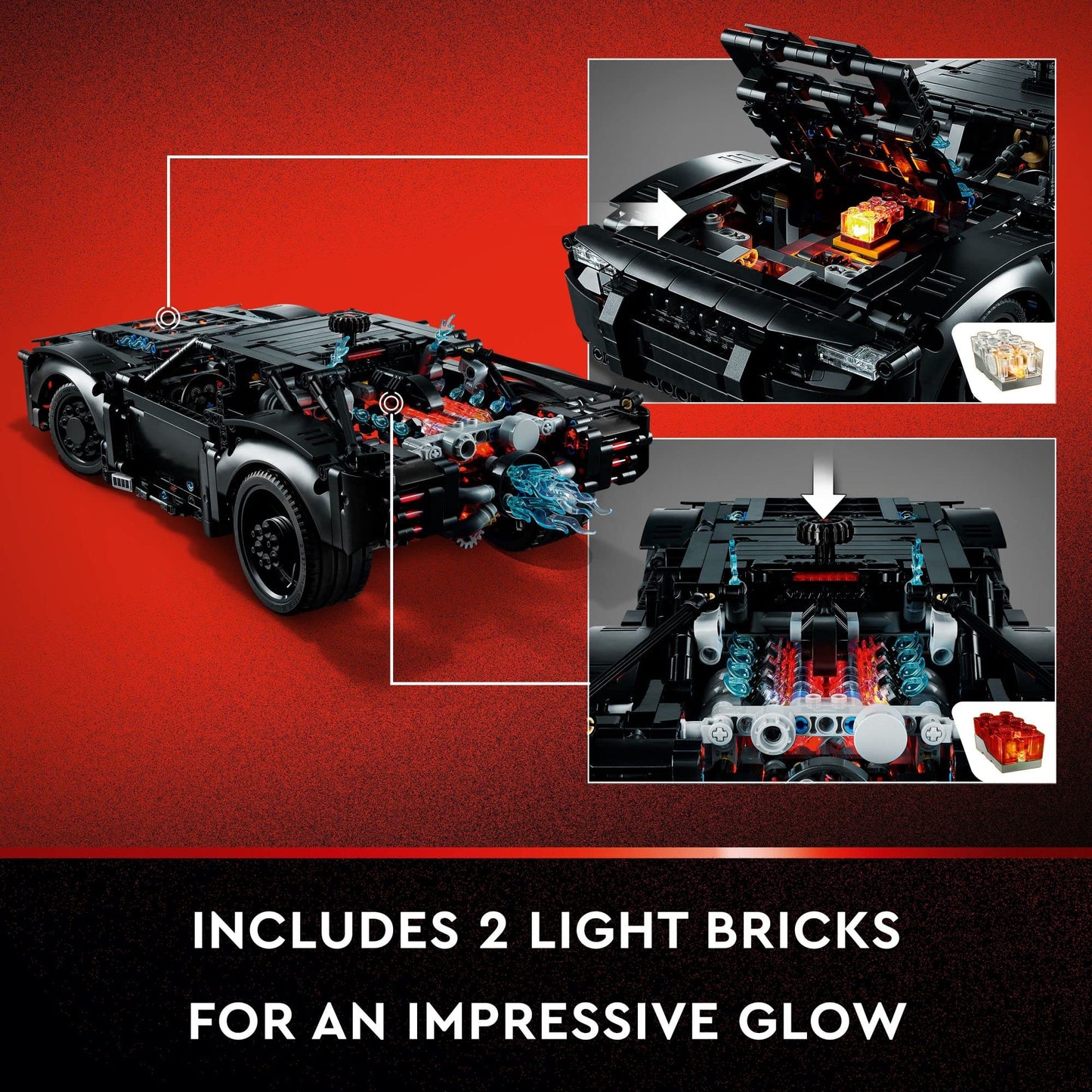 LEGO Technic The Batman - Batmobile 42127 Model Car Building Toy, 2022 Movie Set, Superhero Gifts for Kids and Teen Fans with Light Bricks