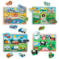 Melissa & Doug Wooden Peg Puzzle Set - 4-Pack Vehicle, Farm, Safari & Pet Animal Themes - Educational Puzzles for Toddlers and Preschoolers Ages 2+
