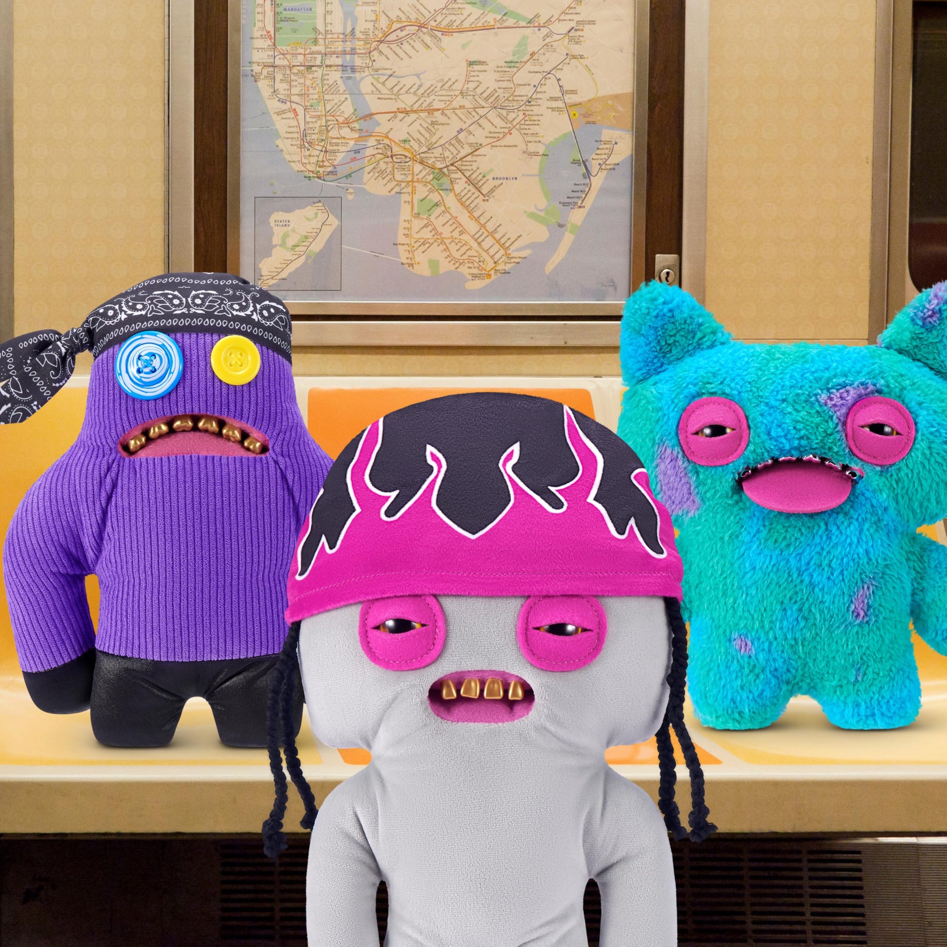 Fuggler Fugg Life 9-Inch Plush Toy (Squidge) by ZURU - Funny Ugly Monster Stuffed Animal with Human-Like Teeth, Quirky Collectible Plush for Kids