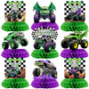 9Pcs Monster Truck Honeycomb Centerpieces Monster Truck Birthday Party Decorations Monster Truck Table Decorations Monster Truck Party Supplies