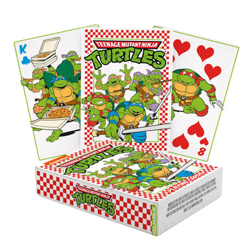 Aquarius Teenage Mutant Ninja Turtles Pizza Playing Cards Standard Size - Themed Novelty Deck with 52 Unique TMNT Designs - Collectible Merchandise
