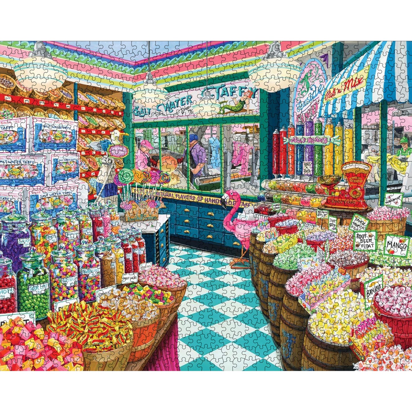 White Mountain 1000 Piece Jigsaw Puzzle Nostalgic Candy Store, Taffy Shop