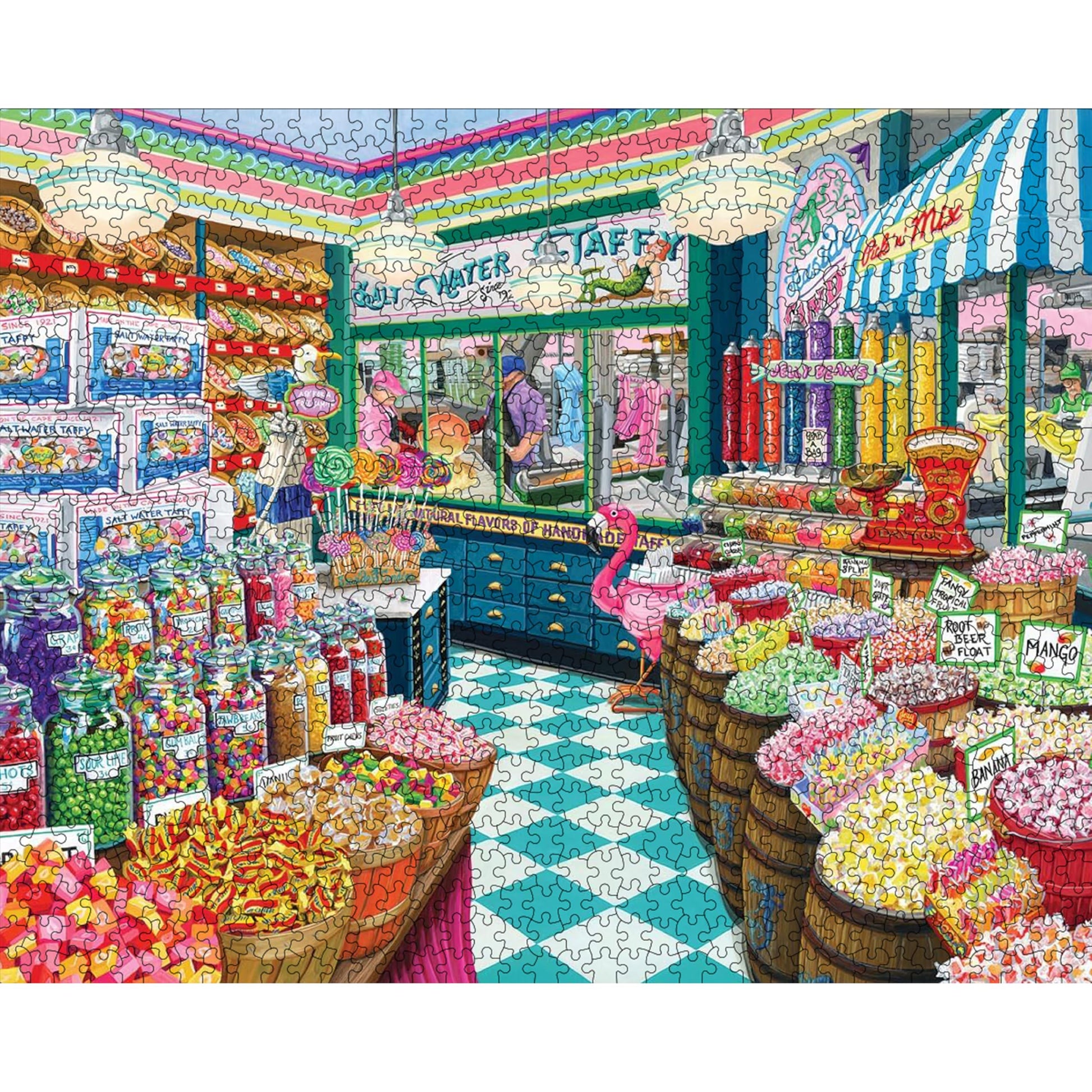 White Mountain 1000 Piece Jigsaw Puzzle Nostalgic Candy Store, Taffy Shop