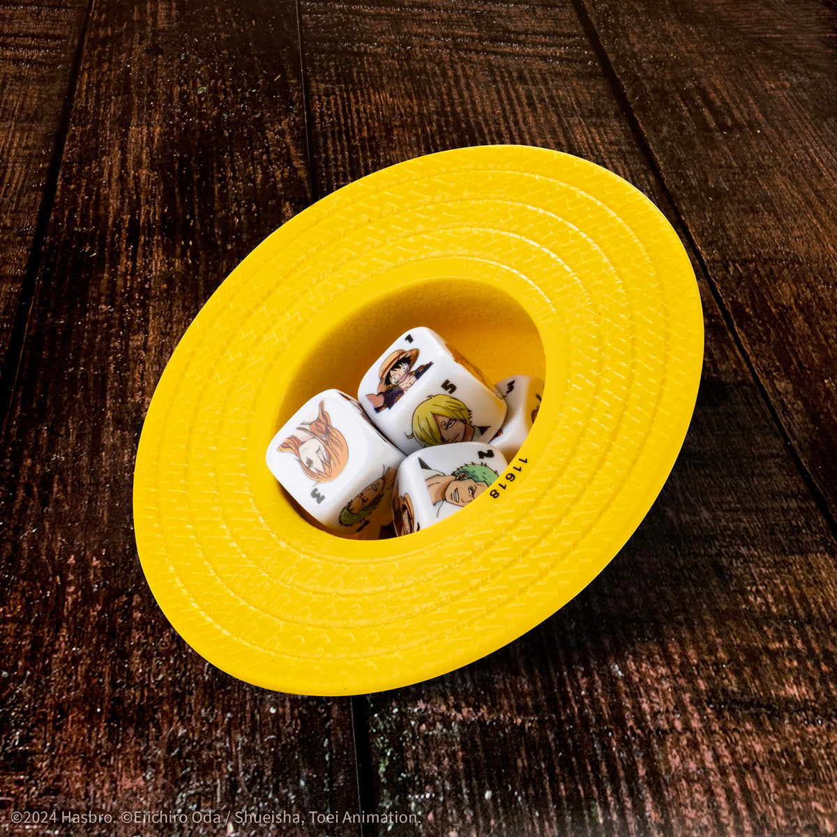YAHTZEE: One Piece, Collectible Monkey D. Luffy Straw Hat Dice Cup, Classic Dice Rolling Game Based on The Anime Series, Great for Family Game Nights