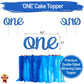 Baby 1st Birthday Boy Decorations with Crown - Baby Boy First Birthday Decorations High Chair Banner - Cake Smash Party Supplies - Happy Birthday ONE