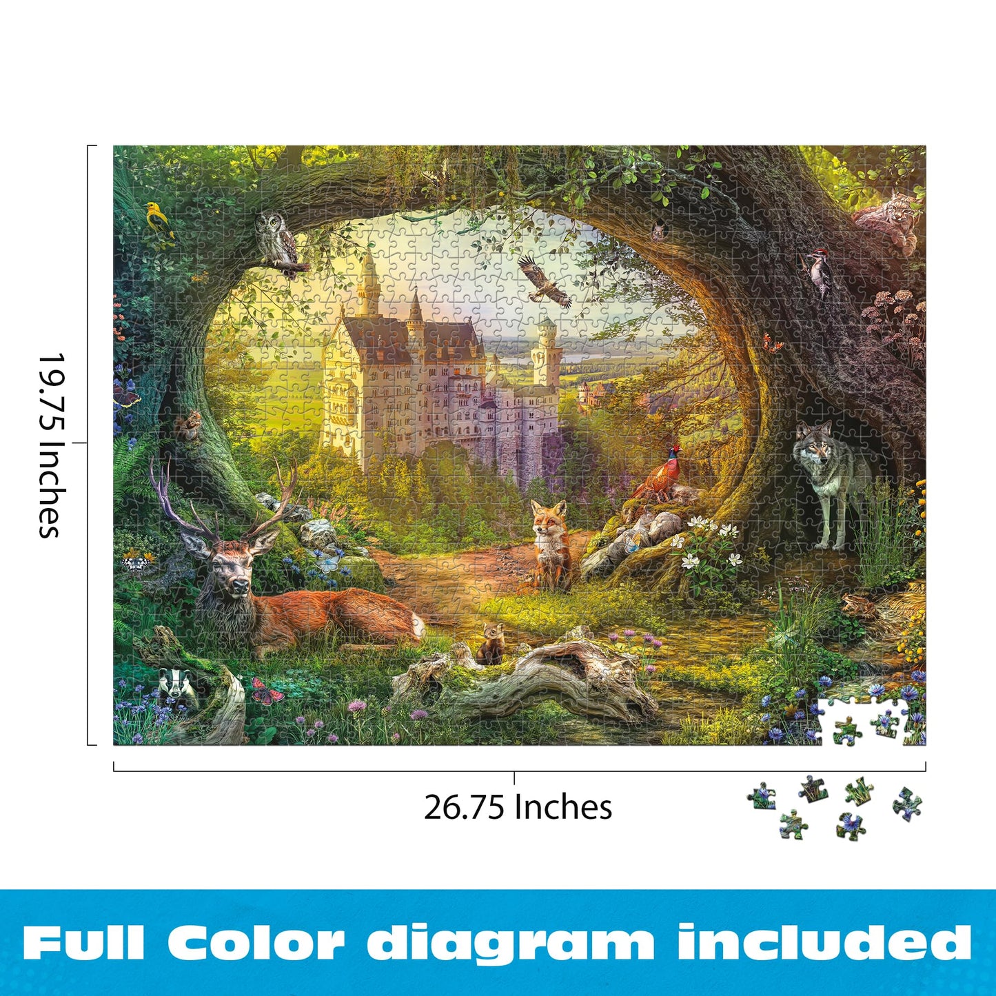 Buffalo Games - Wild Neuschwanstein - 1000 Piece Jigsaw Puzzle for Adults