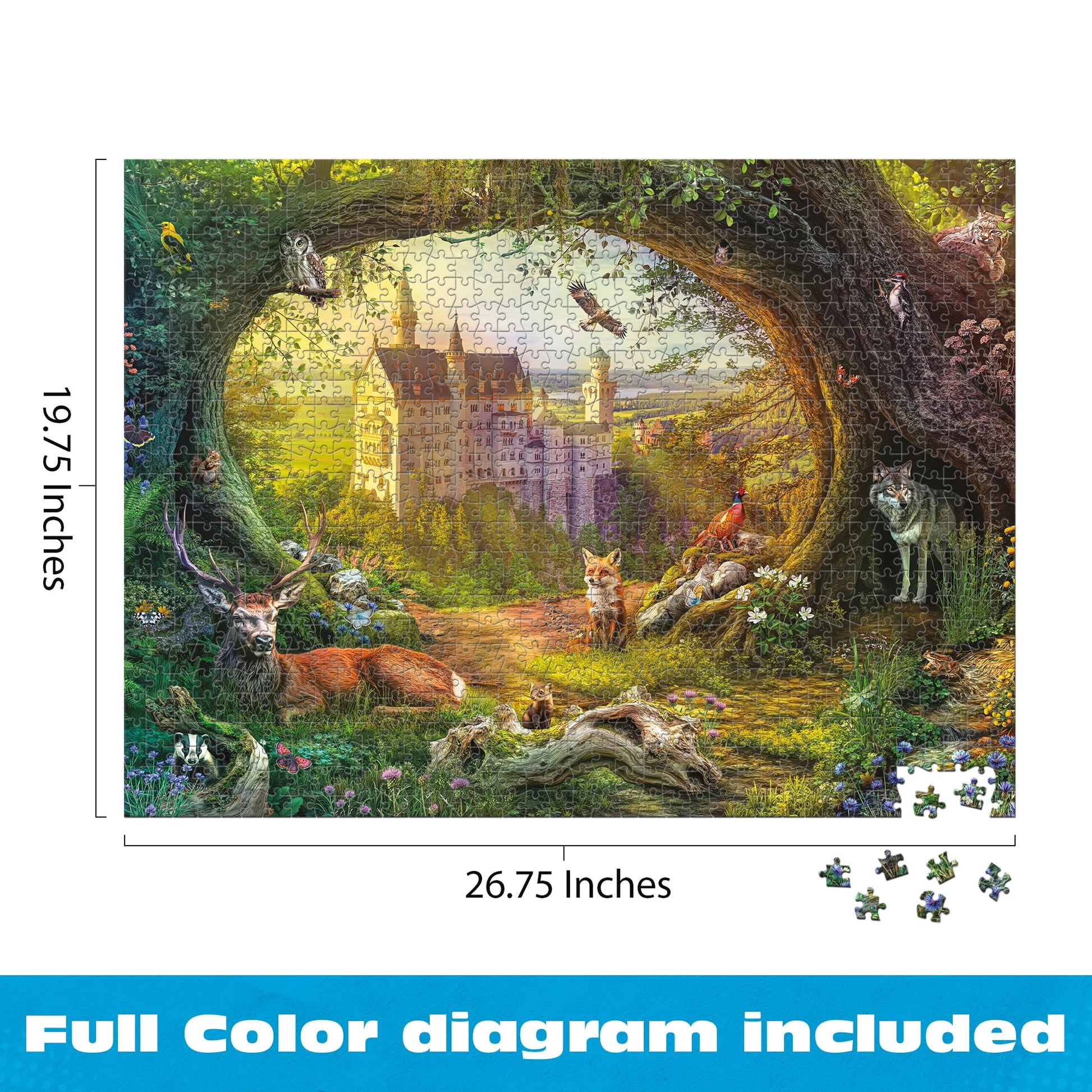 Buffalo Games - Wild Neuschwanstein - 1000 Piece Jigsaw Puzzle for Adults