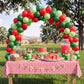 Gejoy 48 Pack Watermelon Balloons for Watermelon Party Decorations 10 Inch Red and Green Latex Balloon for Summer Themed Birthday Baby Shower Wedding