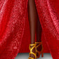 Barbie 2017 Holiday Doll with Red Metallic Gown and Accessories.