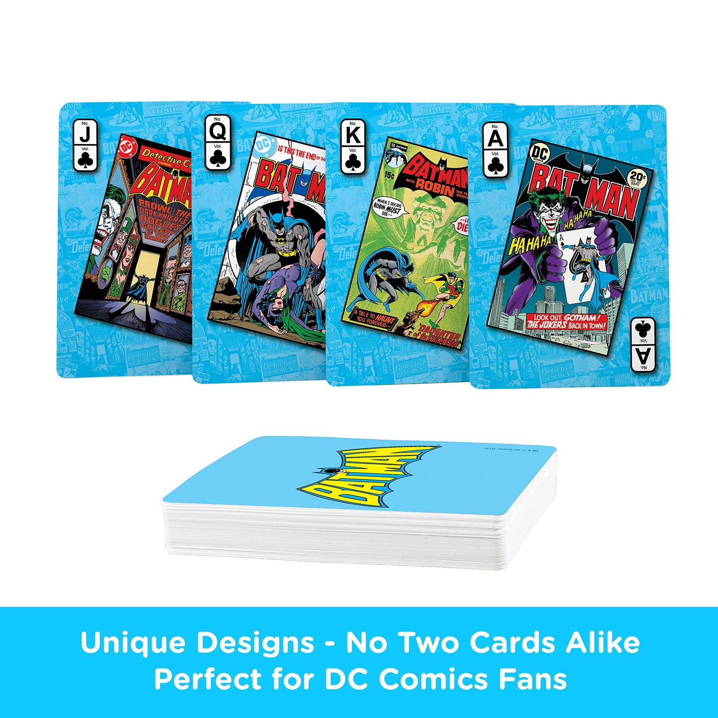 AQUARIUS DC Comics Batman Playing Cards - Batman Themed Deck of Cards for Your Favorite Card Games - Officially Licensed DC Comics Merchandise