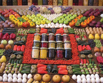 Springbok Puzzles - Farm Fresh - 1000 Piece Jigsaw Puzzle - Large 30 Inches by 24 Inches Puzzle - Made in USA - Unique Cut Interlocking Pieces