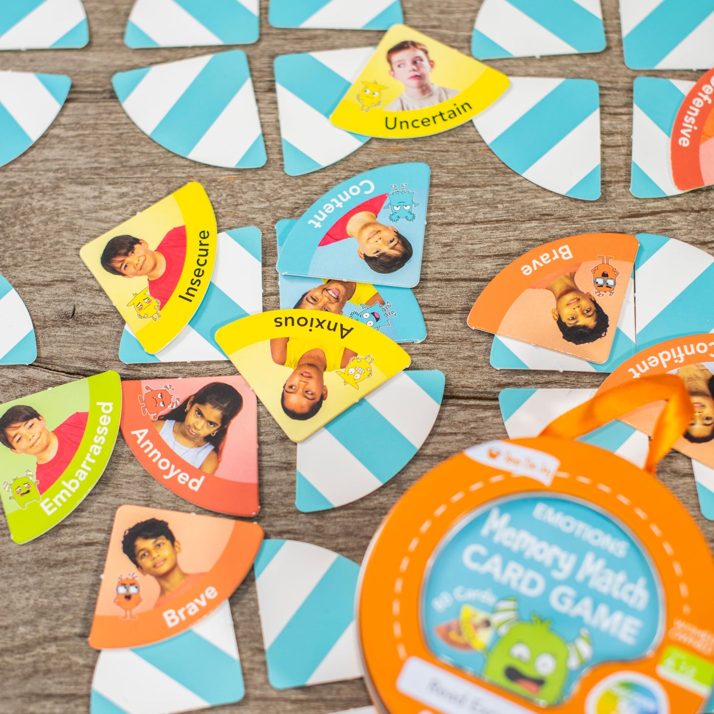 Open The Joy Emotions Memory Match Game - Kids SEL Card Game Tin
