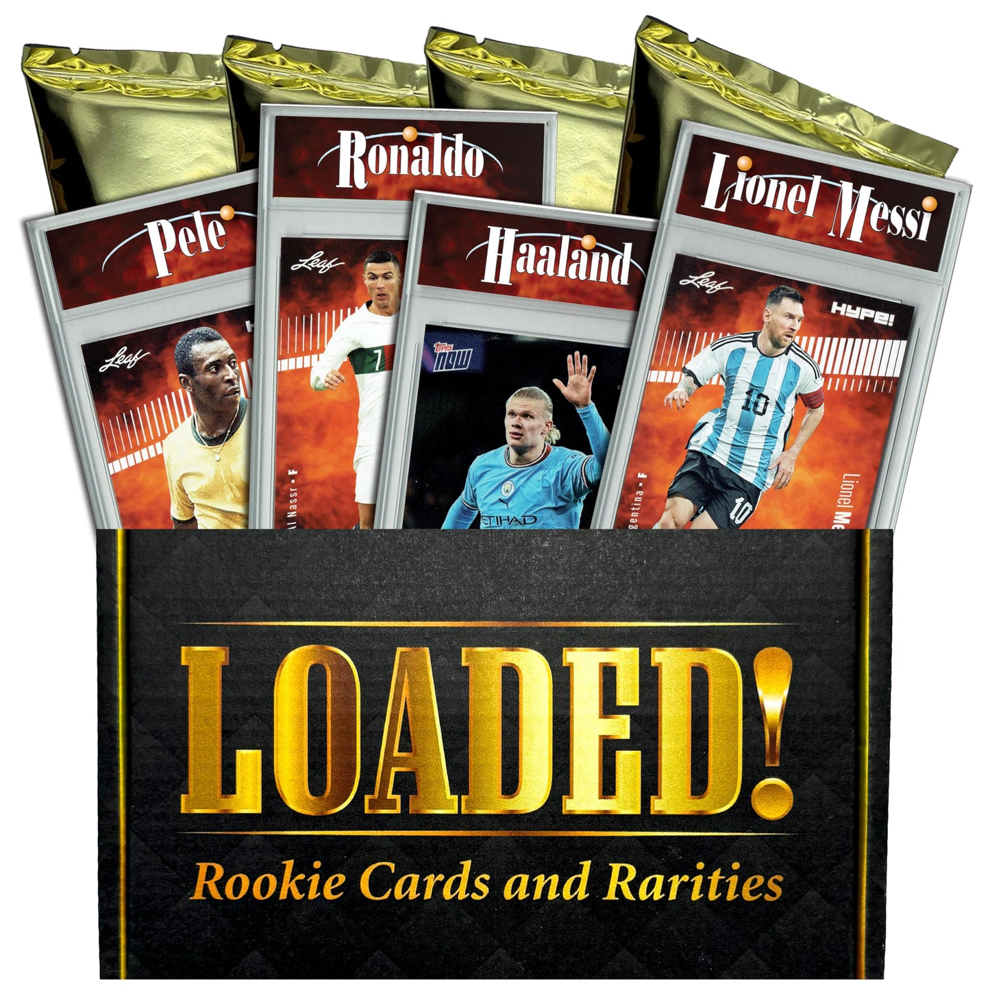 LOADED! Soccer Collector's Box: 4 Certified Mint+ Rookie Cards & Rarities - Lionel Messi, Lamine Yamal, Ronaldo, Pele, Kylian Mbappe and more