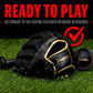 Franklin Sports Meshtek Teeball Fielding Glove with Ball - Right Hand Throw - 9.5" - Black/Gold