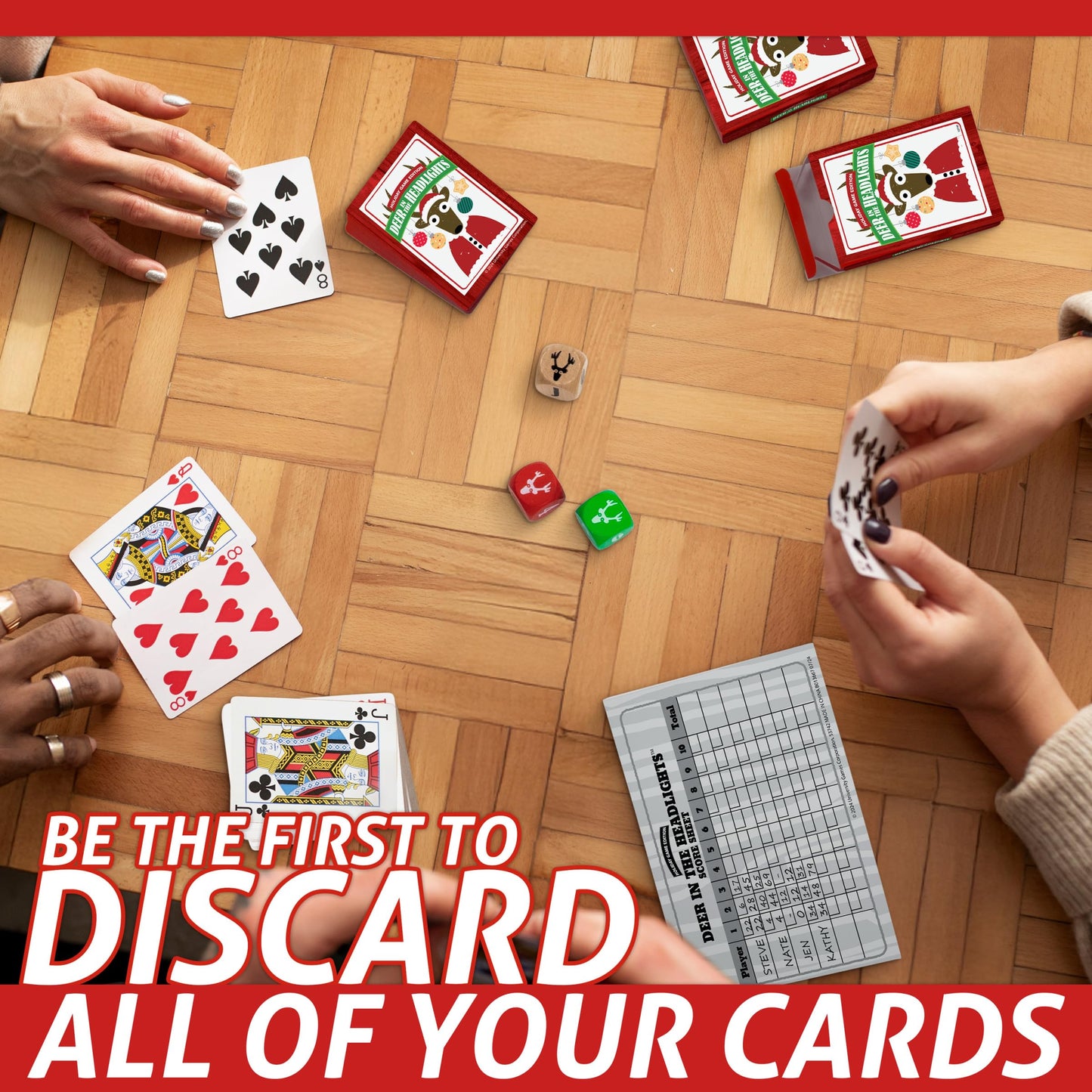 Front Porch Classics, Deer in The Headlights Holiday Game Edition, Card and Dice Game, for 2 or More Players Ages 8 and Up
