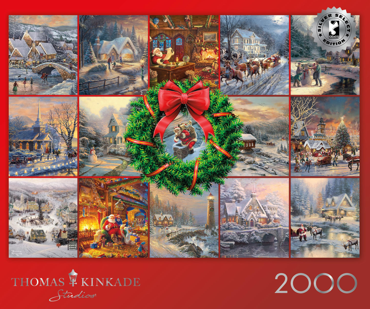 Buffalo Games - Thomas Kinkade Winter Collage - 2000 Piece Jigsaw Puzzle