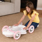 Baby Doll Stroller for Girls - Foldable Toy Pram with Adjustable Canopy, Foam Handle & Wheels - Fits 12-14 Inch Dolls, Reborn Dolls - Pretend Play