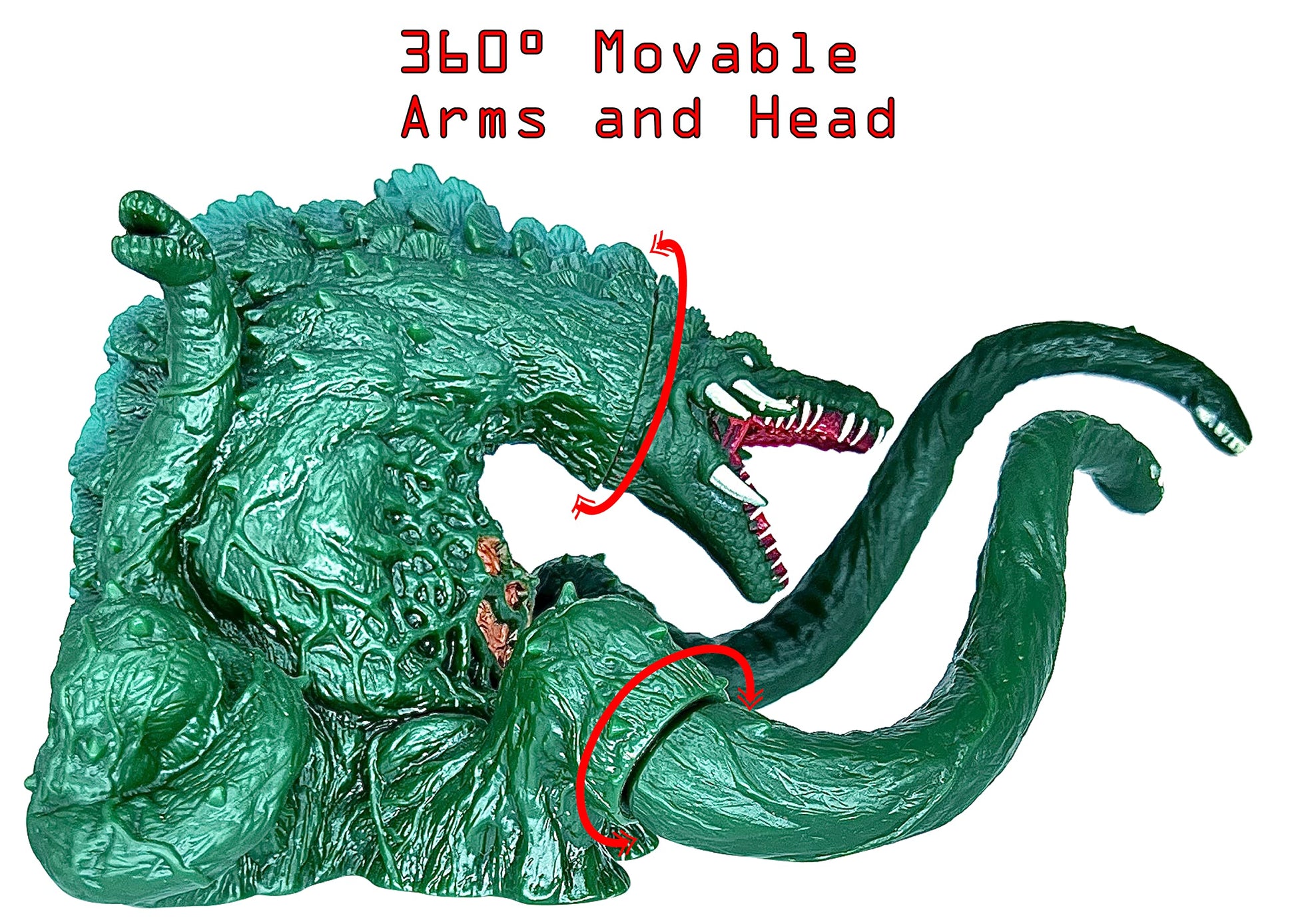 TwCare Biollante vs Godzilla Toy Action Figure: King of The Monsters, Movie Series Movable Joints Soft Vinyl, Travel Bag
