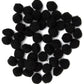 Cousin DIY Black 3/4 inch Poms, 45 Pack