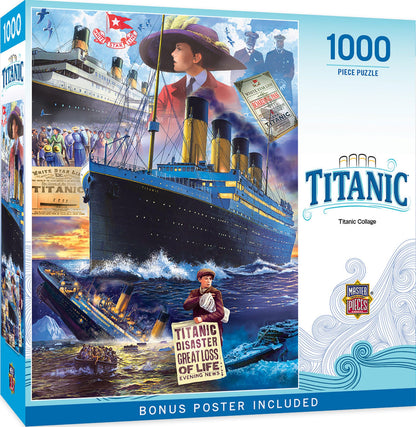MasterPieces 1000 Piece Jigsaw Puzzle for Adults, Family, Or Youth - Titanic Collage - 19.25"x26.75"