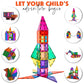 Royal Kiddos - 124 PCS with 2 Cars - Magnetic Building Blocks Toys for Kids - Magnetic Tiles Building Set for Toddlers - Magnet Toys for Children