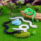 Nerfcareani 5Pcs 12in Printed Snake Toys, Flexible 3D Printed Animal, Fidget ADHD Snake Toys, Home Decor Christmas Fidget Toys Gifts Easter