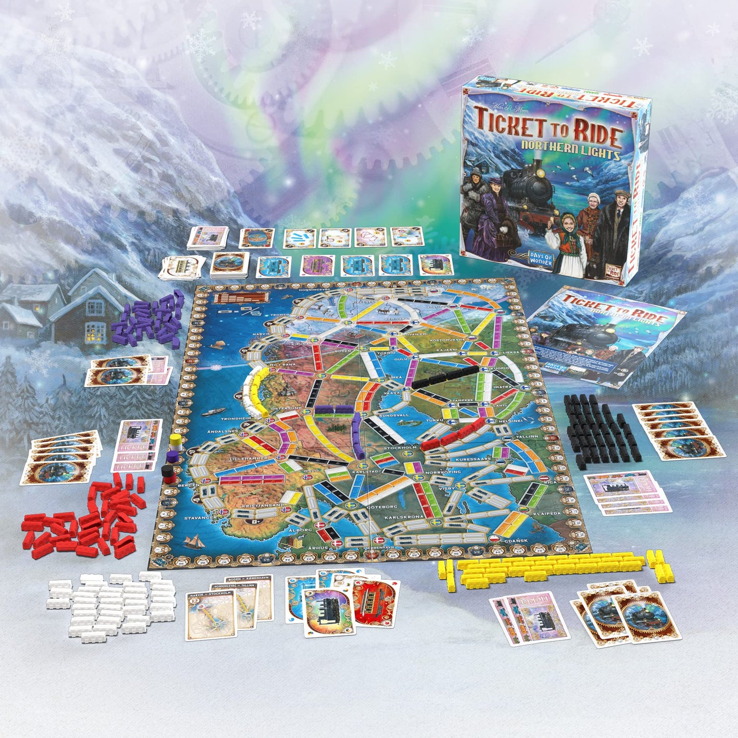 Ticket to Ride Northern Lights - Board Game - Strategy - North - 2-5 Years - 30-60 Minutes - 2-5 Players