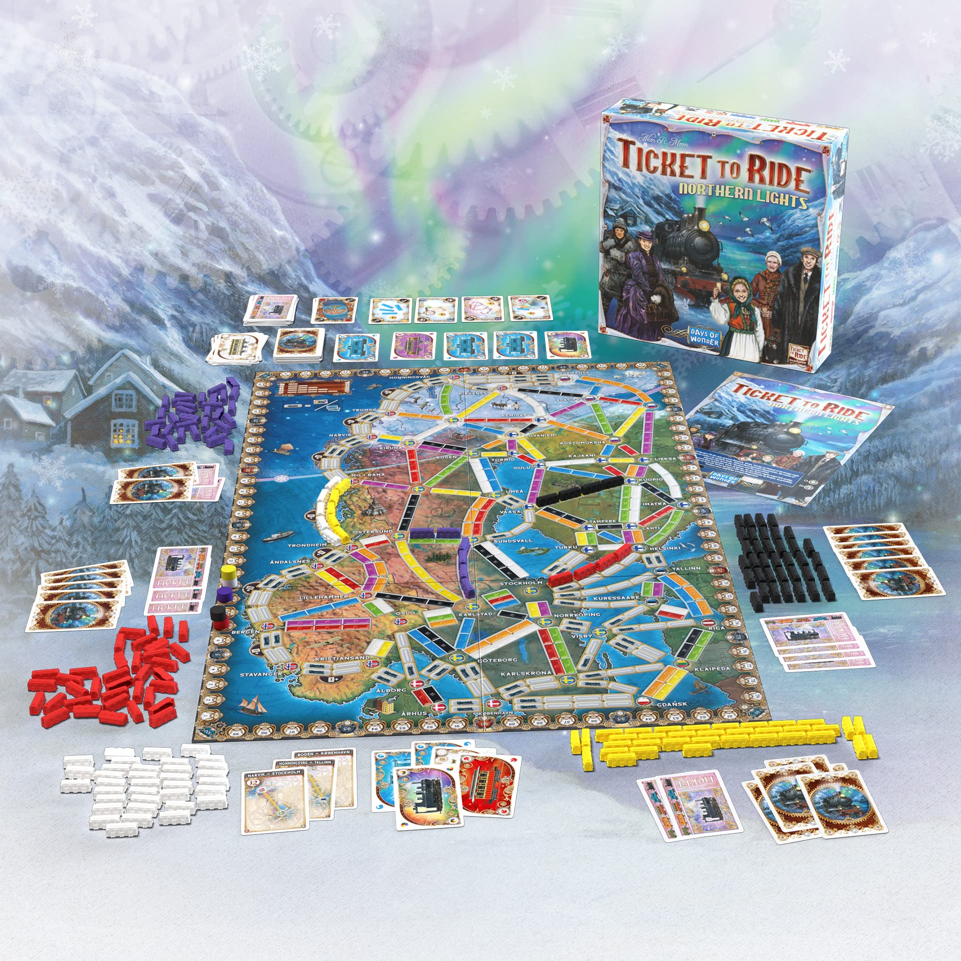 Ticket to Ride Northern Lights - Board Game - Strategy - North - 2-5 Years - 30-60 Minutes - 2-5 Players