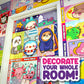 Sticki Rolls Jumbo Stickies - 6-Pack Capsule | Amazon Exclusive Collectible Wall Décor for Kids Ages 5+ (Creepies 1)