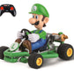 Carrera 200984P RC Official Licensed Mario Kart Pipe Kart Luigi 1:18 Scale 2.4 Ghz Remote Radio Control Car with Rechargeable LiFePO4 Battery - Kids