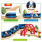 KipiPol Battery Operated Action Locomotive Toy Train Set for Wooden Tracks, (Magnetic)-Compatible with Thomas The Train Toys, Brio Tram Set