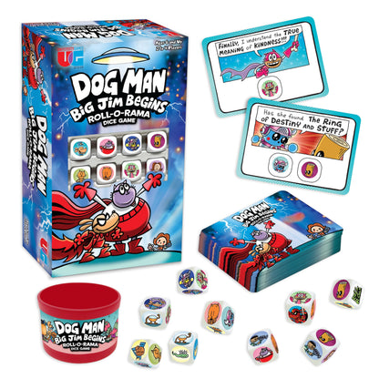 Dog Man Big Jim Begins Roll-O-Rama Dice Game, Family Game, Ages 6+