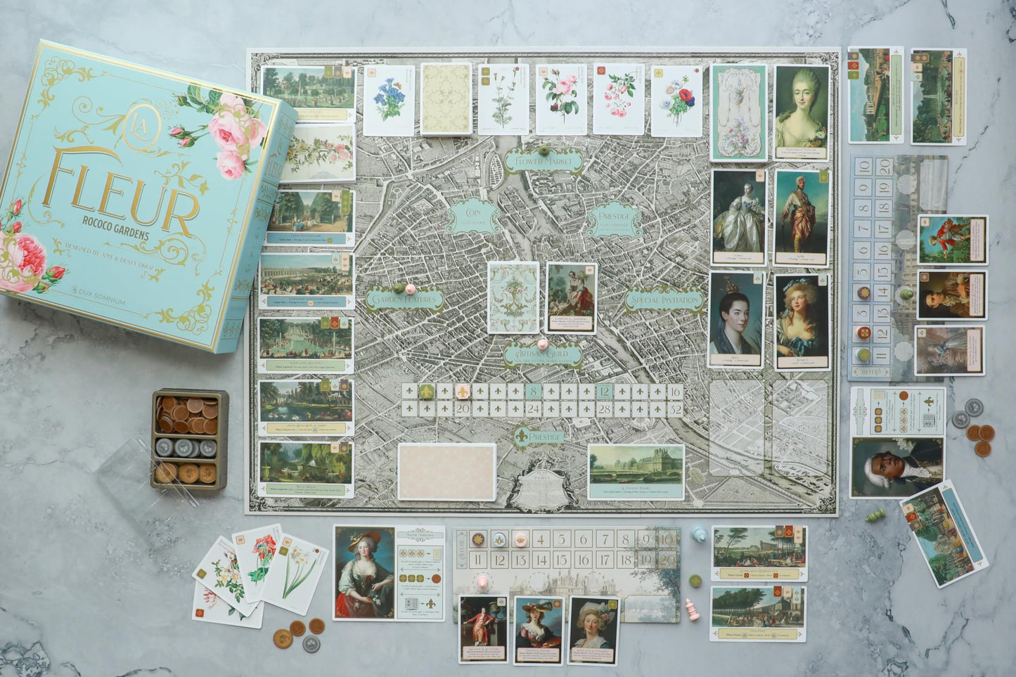 La Fleur Board Game | Family Board Game | Rococo Garden Building for Plant Lovers | Beautiful Historic Artwork | Ages 8+ | for 1-4 Players | Easy