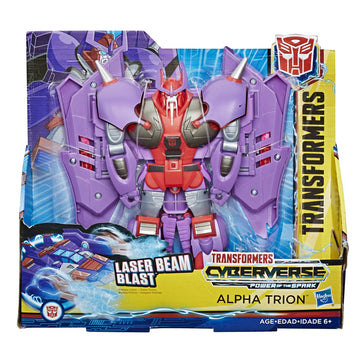 Transformers Toys Cyberverse Action Attackers Ultra Class Alpha Trion Action Figure - Repeatable Laser Beam Blast Action Attack - for Kids Age 6 & Up