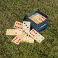 Triumph 28-Piece Wood Lawn Outdoor Large-Format Domino Set Includes Storage Carry Bag